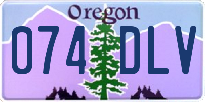 OR license plate 074DLV