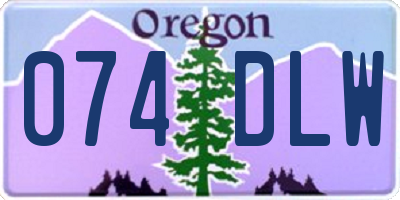 OR license plate 074DLW