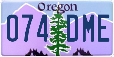 OR license plate 074DME