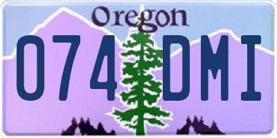 OR license plate 074DMI
