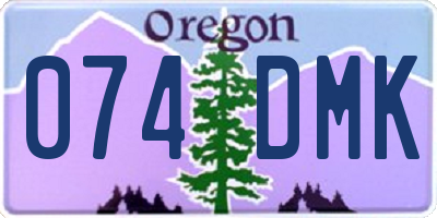 OR license plate 074DMK