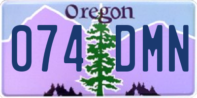 OR license plate 074DMN