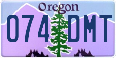 OR license plate 074DMT