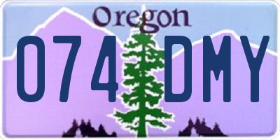 OR license plate 074DMY