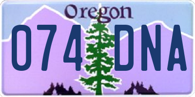 OR license plate 074DNA