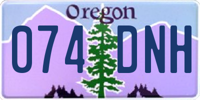 OR license plate 074DNH