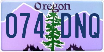 OR license plate 074DNQ