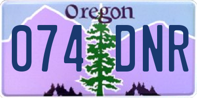 OR license plate 074DNR