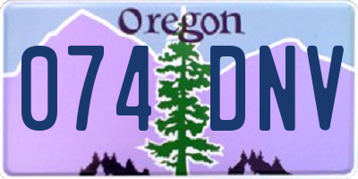 OR license plate 074DNV