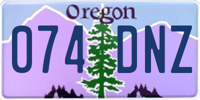 OR license plate 074DNZ