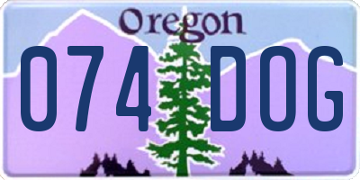 OR license plate 074DOG