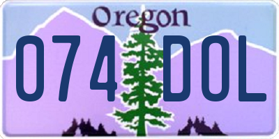 OR license plate 074DOL