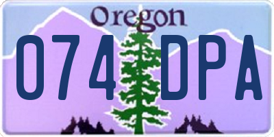 OR license plate 074DPA