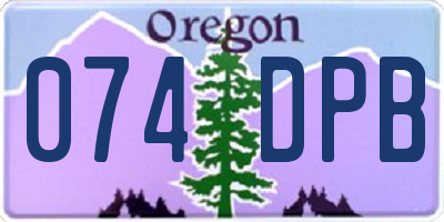 OR license plate 074DPB