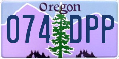 OR license plate 074DPP