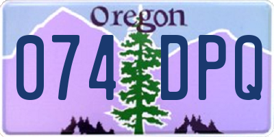 OR license plate 074DPQ