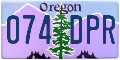 OR license plate 074DPR