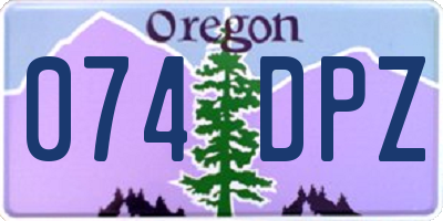 OR license plate 074DPZ