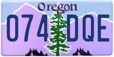 OR license plate 074DQE