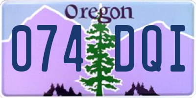 OR license plate 074DQI