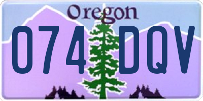 OR license plate 074DQV