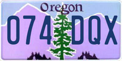 OR license plate 074DQX