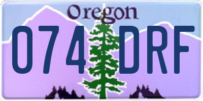 OR license plate 074DRF