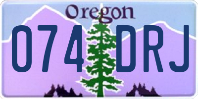 OR license plate 074DRJ