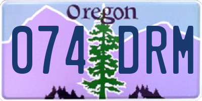 OR license plate 074DRM