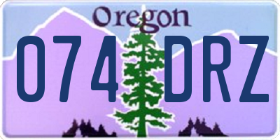 OR license plate 074DRZ