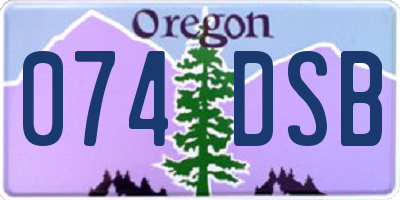 OR license plate 074DSB