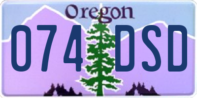 OR license plate 074DSD
