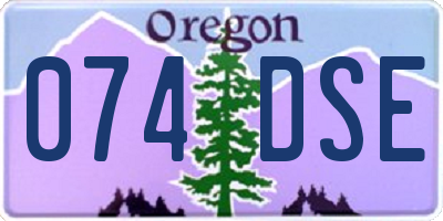 OR license plate 074DSE
