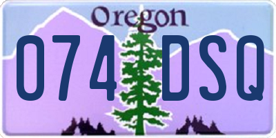 OR license plate 074DSQ