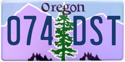 OR license plate 074DST