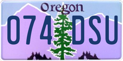 OR license plate 074DSU