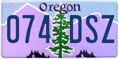 OR license plate 074DSZ