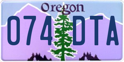 OR license plate 074DTA