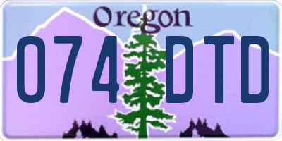 OR license plate 074DTD