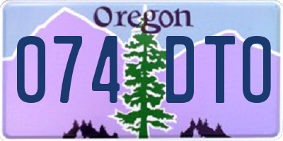 OR license plate 074DTO
