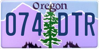 OR license plate 074DTR