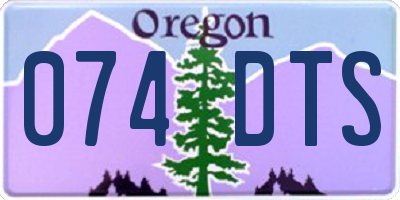 OR license plate 074DTS