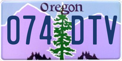 OR license plate 074DTV