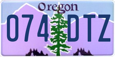 OR license plate 074DTZ