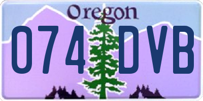 OR license plate 074DVB
