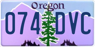 OR license plate 074DVC