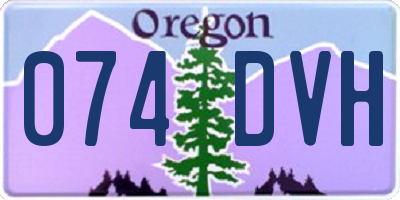 OR license plate 074DVH