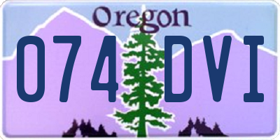 OR license plate 074DVI