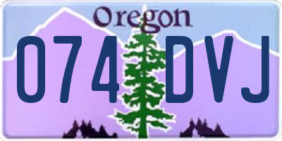 OR license plate 074DVJ
