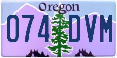 OR license plate 074DVM